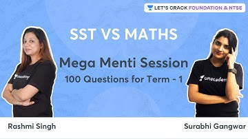 SST VS MATHS | Mega Menti Session | 100 Questions for Term - 1 | Surabhi Gangwar & Rashmi Singh