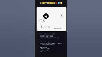 Sticky Cursor #html #htmlcssjs #shortvideo #trending