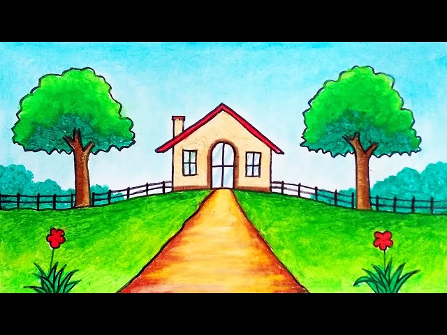 YouTube | Flower garden drawing, Beautiful scenery drawing, Garden drawing