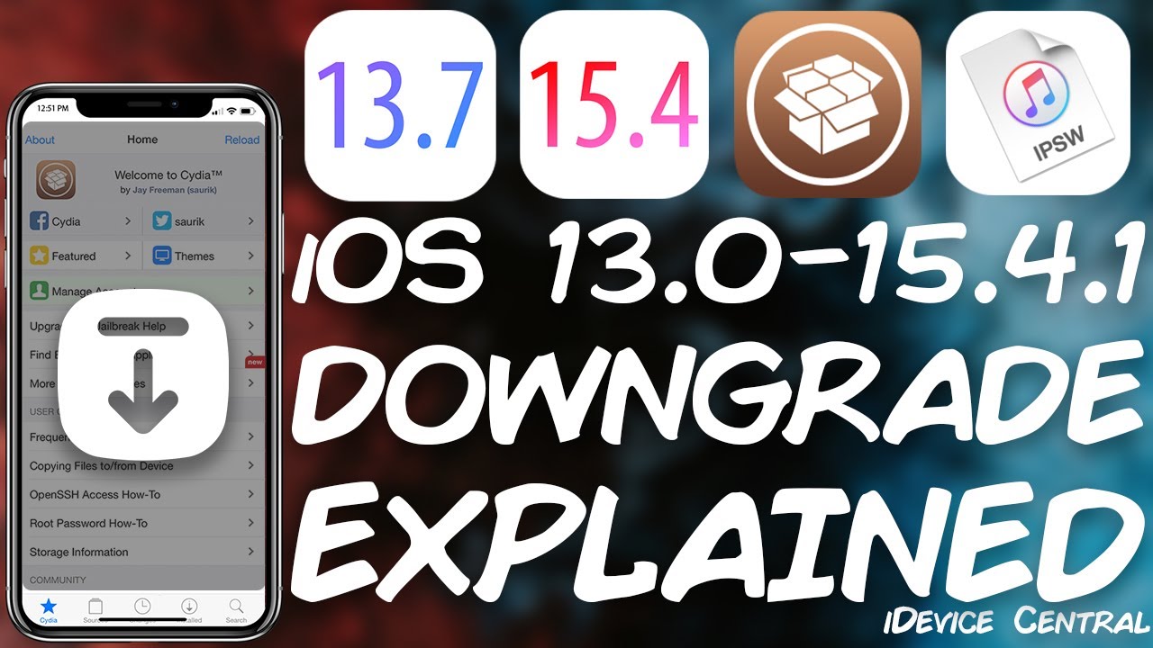 iOS 13 – 15.4.1 DOWNGRADE / Upgrade (For Jailbreak) – SEP, Baseband, Blobs EXPLAINED + Compatibility