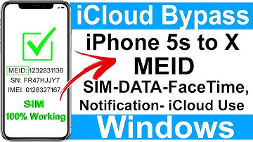 [Windows] 😱MEID iPhone 5s to X iCloud Bypass  ✅SIM, DATA, FaceTime , Notification, iCloud Sign in