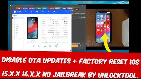 Disable OTA Updates + Factory Reset IOS 15.x.x 16.x.x No Jailbreak By UnlockTool.