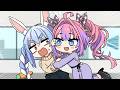 Too much contact! Girl!!【Hololive AnimatedClip/Eng sub】【Pekora/Vivi 】