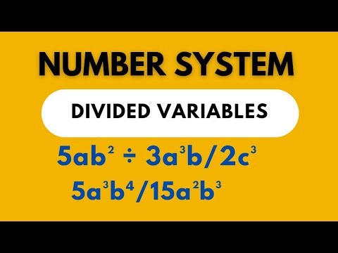 How to divide Variables || Basic Concept of variable || Number system ...
