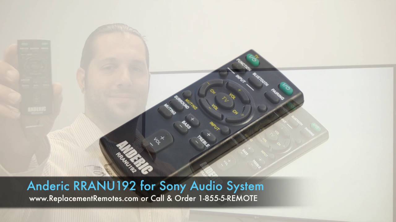 ANDERIC RRANU192 For Sony Audio System Remote Www ReplacementRemotes anderic-rranu192-for-sony-audio-system-remote-www-replacementremotes