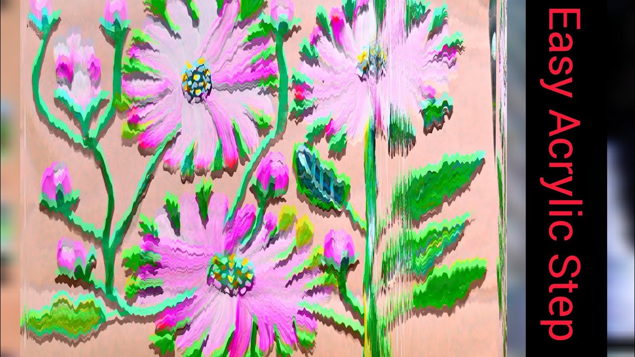 live Easy Acrylic Step by Step for beginners Flowers Painting/How to ...