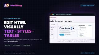 How to Edit Any HTML Page Visually Without Rewriting Code (HtmlDrag)