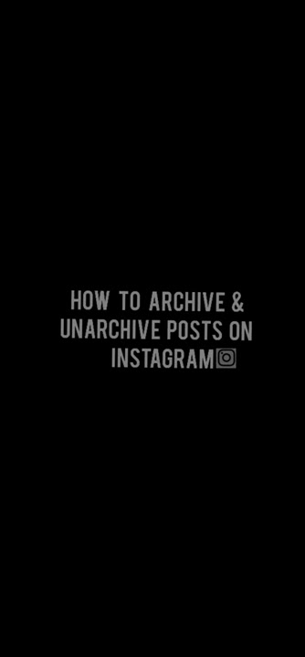 how to archive & unarchive posts on Instagram (New update 2022) #shorts #instagram