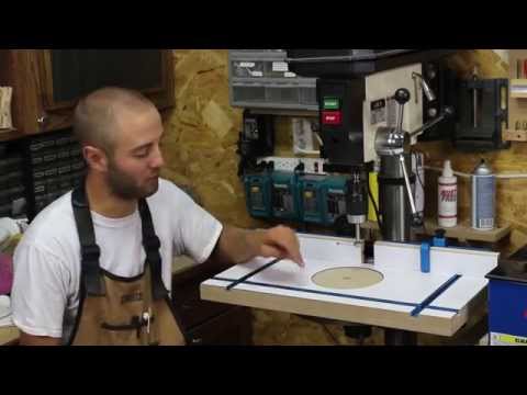 Custom Drill Press Table with Rockler's Drill Press Fence 