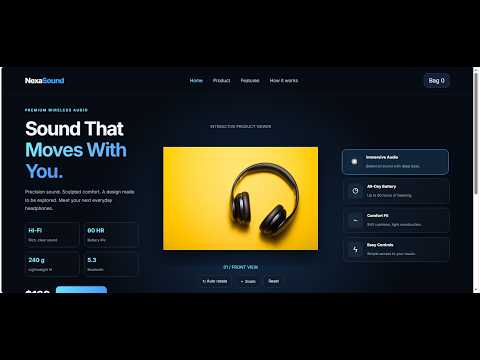 Product 360° Showcase with HTML, CSS & JavaScript | Interactive UI Design