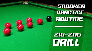Snooker Practice Routines - 'Zig-Zag' Line Up Drill