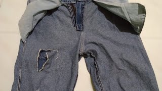 CELANA JEANS SOBEK JANGAN DIBUANG! Begini Cara Menambalnya