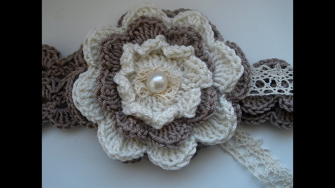 Crochet Flower Statement Necklace. Part 2  Step by step  Вязаное колье.