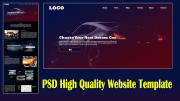 How to Create PSD Web Template Design in Photoshop | UI Design complete Tutorial