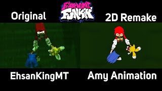 Sonic Knuckles and Tails Drowning (Best Ending) Animation Comparison ❚ FNF Below The Depths