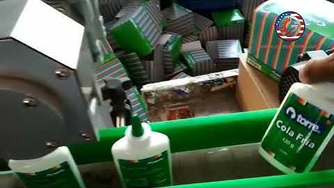 Automatic glue oval flat bottle double side labeling machine testing video