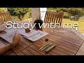 1hour study session  study with me outside with aesthetic chill music