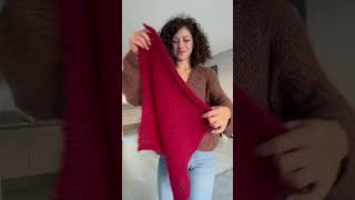 I finished the back panel of my Tunisian Crochet Sweater 👏