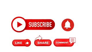 Subscribe, Like And Bell Button With Sound Effect