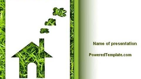 Green House Idea PowerPoint Template by PoweredTemplate.com