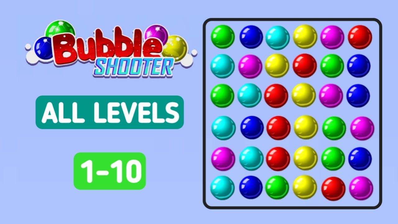 Bubble Shooter All Levels Walkthrough (Part 1) | No Booster Challenge