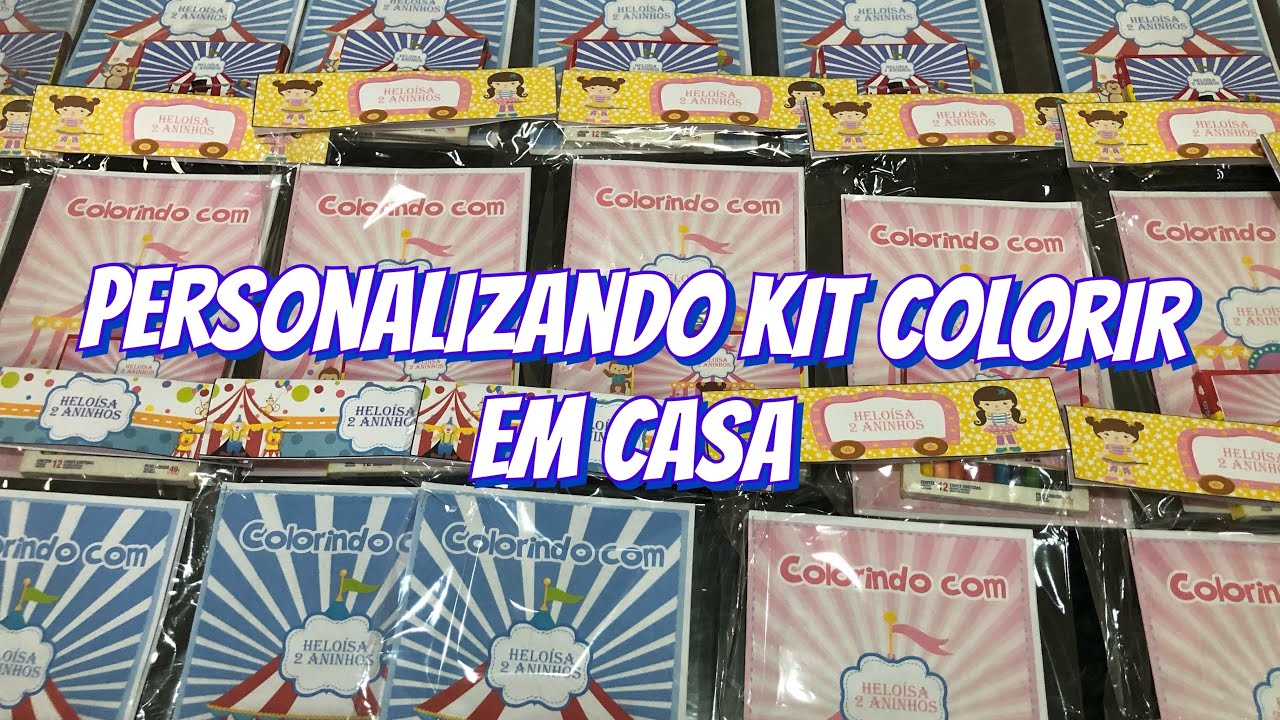 PERSONALIZADOS KIT COLORIR / FAÇA VOCÊ MESMO EM CASA UMA LEMBRANCINHA PERFEITA