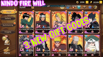 Nindo Fire Will & 3 New Giftcodes - Free  New LR Sasuke,LR Orochimaru & Hashirama & Kakuzu