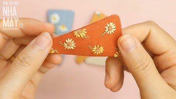 Hướng dẫn làm kẹp tóc cực kì đơn giản cho người mới bắt đầu (How to make embroidery hairclips)