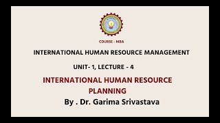 International Human Resource Management || AKTU Digital Education