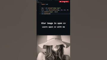 Blur Image in open cv python | Learn open cv with me #shorts #python #programming #tech