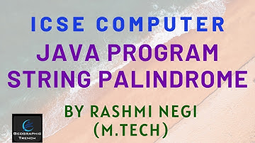 JAVA PROGRAM || STRING PALINDROME || BY RASHMI NEGI (M.TECH)