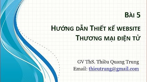 Hướng dẫn thiết kế website thương mại điện tự