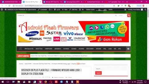 Discover D8 Plus Flash File | Firmware Mt6580 Hang Logo | Display Fix Stock Rom