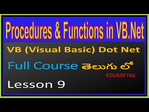 Sub Procedures and