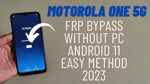 Motorola one 5G UW ace Frp Bypass Without Pc | Moto Android 11 Google Frp