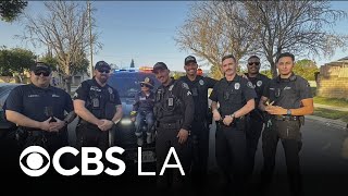4-year-old boy surprised with birthday visit from Colton Police Department officers