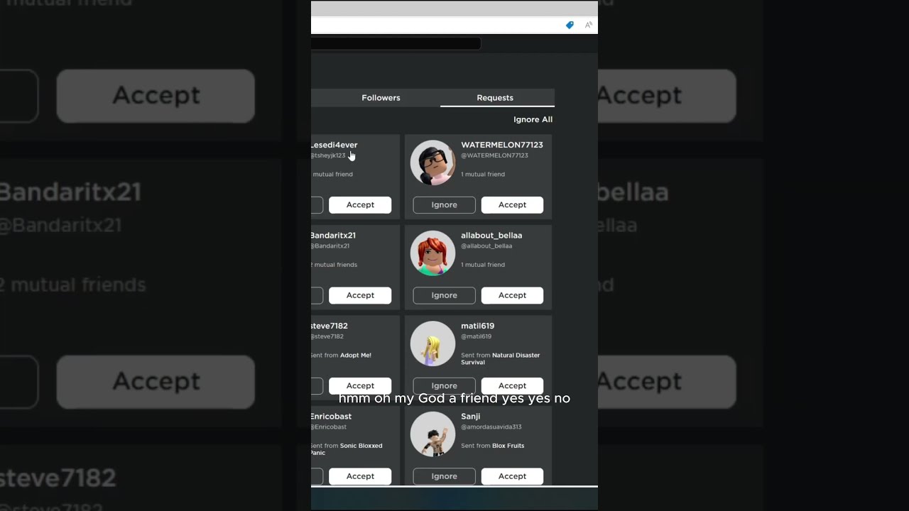 How To Stop The Friend Request In Roblox When You Accidentally Press It Shorts