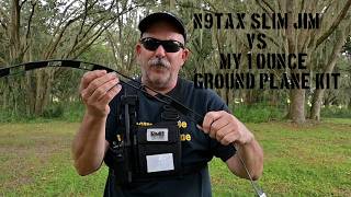 N9TAX roll up Slim Jim antenna vs Ground Plane Ham radio VHF / UHF field deployable antennas tested