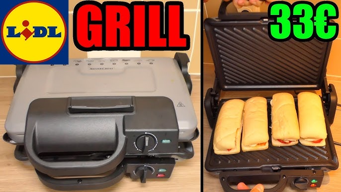 Silver Crest Contact Grill 1000W SKG 1000 B2 - UnBoxing and Test - #Lidl -  YouTube