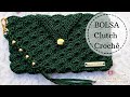 BOLSA CLUTCH DE CROCHÊ Passo a Passo Super Rápida e Fácil de Fazer!💚