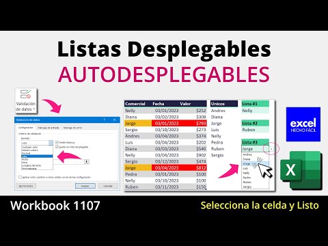 Listas Desplegables en Excel con Despliegue Automático (100% Interactivas)
