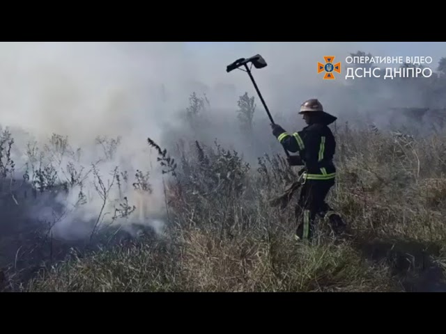 Нікопольський район: рятувальники ліквідували пожежу в екосистемі