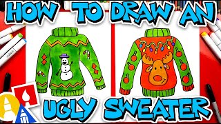 how to draw an ugly sweater