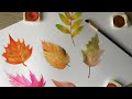 Acuarela botánica #2 / hojas de otoño 🌱🌺