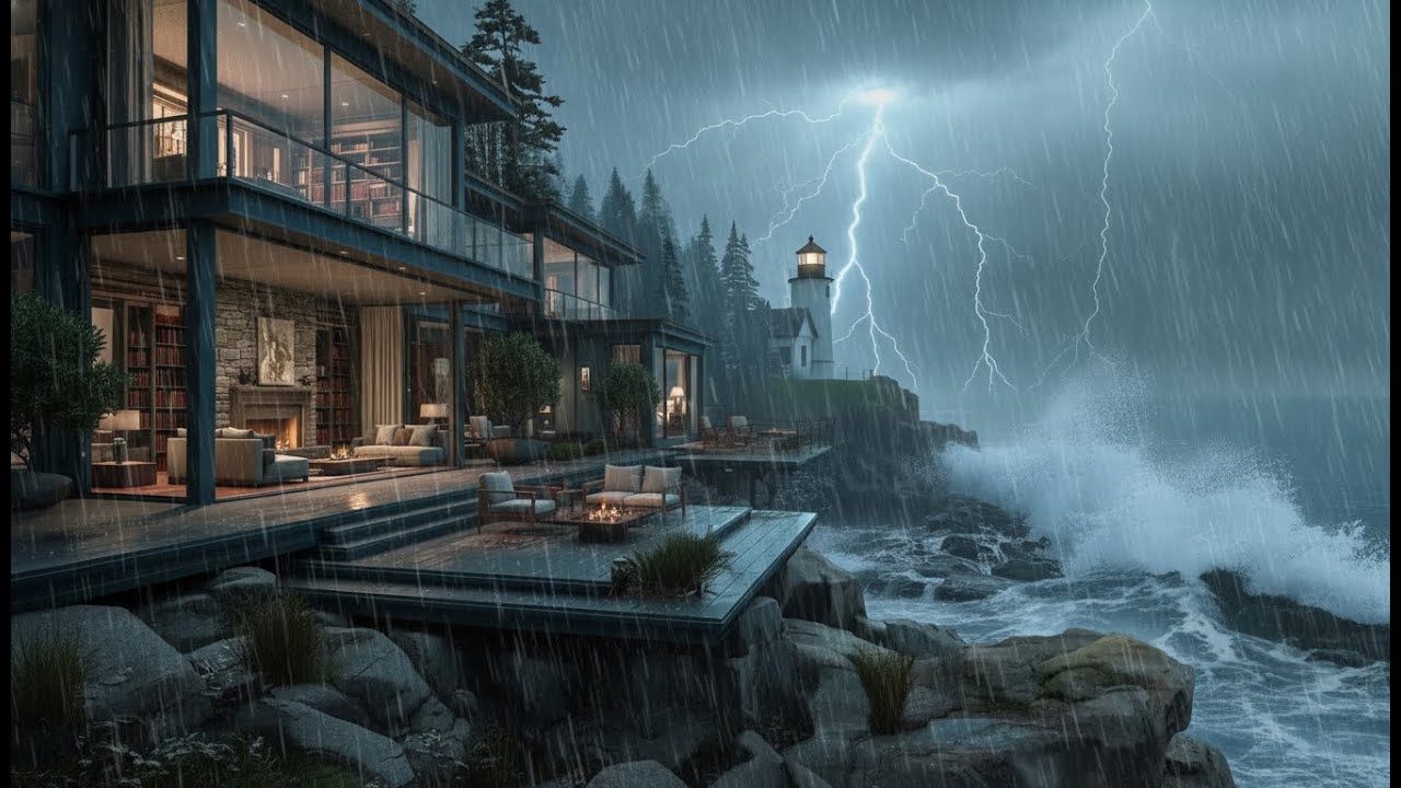 Best Rainy Night by The Lakeside Cabin - Sleep Instantly with Relaxing ...