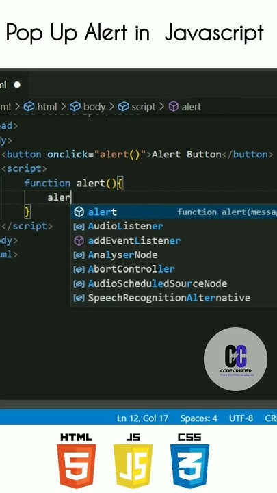 pop up Alert in Javascript #javascript #shorts #short - YouTube