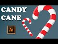 Candy cane  🍭 Christmas Adobe Illustrator tutorial 🍭 2020 🍭