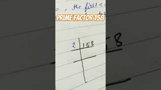 Prime Factor Of 158 We