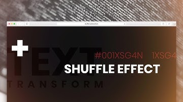 Shuffle Effect Using JQuery | Text Transform | HTML, CSS & JavaScript  2019