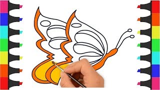 Butterfly Coloring Pages for Kids –  Butterfly Kids Coloring Video – Learn Colors with Butterfly